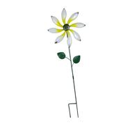 Baoblaze Girandola a da Esterno con palo, Scultura da Giardino con palo per Fiori, Mulino a per Cortile, Bianco