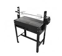 Baoblaze Girarrosto da Esterno Barbecue Griglia Spiedo con Graticola Superiore E Spiedo Motorizzato Alimentazione 220V O D Adatto per Campeggio Picnic Giardino
