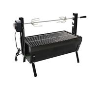 Baoblaze Girarrosto da Esterno Barbecue Griglia Spiedo con Graticola Superiore E Spiedo Motorizzato Alimentazione 220V O D Adatto per Campeggio Picnic Giardino