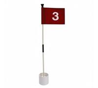 Baoblaze Golf Practice Flag con Numero Identificativo per Esercitazioni Mirate Aste Leggere E Maneggevoli Base Stabile Struttura Robusta Adatto Esercizi Tecnici Golf Campi Privati, No 3 SET
