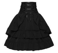Baoblaze Gonna con Corsetto Stile Vintage | Strati di Arricciati, Tessuto Leggermente Elastico, Gonna Midi, per Il Tempo