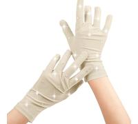 Baoblaze Guanti per Pattinaggio Artistico con Design Elegante Nylon E Spandex Elasticizzati Effetto Scintillante Impermeabili Comfort Tutto il Giorno per, Nude, L