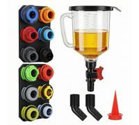 Baoblaze Imbuto per Manutenzione Auto con Riserva Graduata 15 L Rubinetto di Adattatori Veicolo E Ugello per Riempimento Olio Motore Carburante