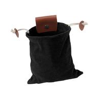 Baoblaze in tela cerata per la raccolta di funghi, chiusura con coulisse, per campeggio, resistente all'usura, compatto, 8,5x7,9 pollici, Nero