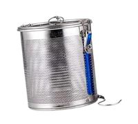 Baoblaze Infusore a sfera in rete per tè, filtro per zuppa a maglia fine, accessorio portatile per porta spezie con catena per ristoranti, casa, 14x14 Cm