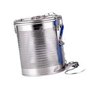 Baoblaze Infusore a sfera in rete per tè, filtro per zuppa a maglia fine, accessorio portatile per porta spezie con catena per ristoranti, casa, 10x11 Cm