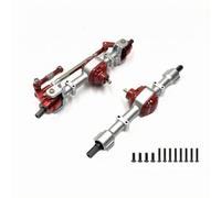Baoblaze Kit Assale Rinforzato in Metallo per Auto Telecomandate 1/12 con Trasmissione a Ingranaggi Interni E Lubrificazione Preliminare per Guida Stabile E, Argento Anteriore Posteriore