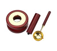 Baoblaze Kit manico timbro cucchiaio fusione, senza timbro, per fusione perline di cera strumenti di ceralacca per buste lettere, Set di Maniglie Da