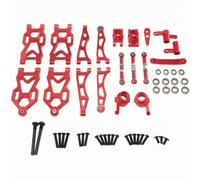 Baoblaze Kit Telaio Auto Radiocomandata in Alluminio 6061 per Modellismo 1 16 con Ammortizzatori E Snodi Sterzo Regolabili per RC Car Elettriche da, Rosso