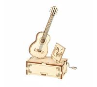 Baoblaze Kit Tessuto Musicale Scatola Musicale Modellino Artigianale in Legno Progetto Manuale Creativo Adatto per Bambini Studenti Appassionati di Musica Scrivania, Guitar