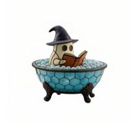 Baoblaze Lampada Notturna Decorativa Strega Libro Vasca Resina Unica Bagliore Soffuso Serale Design Compatto per Mensole Adatta a, 7 Pollici Larghezza X 6 Pollici Altezza, USB Con Interruttore LED