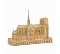Baoblaze Legno Cattedrale Gotica Modello Architettura Kit Costruzione Maquette Edificio Miniatura Facciata Dettagliata Finestra Rosa Archi Adatto per Appassionati Collezionisti Studio 39cm X 19cm X