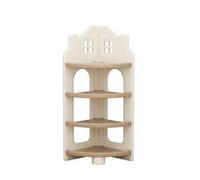 Baoblaze Libreria per Bambini Libreria Scaffale Mensola Espositore Albero Rotante con Layout a Strati per Separare Libri per Categoria in HDPE Movimento Adatta a Cameretta Asilo Aule, Beige Caffè