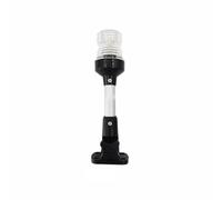 Baoblaze Luce di Navigazione LED Regolabile per Barca Fanale Lampada Segnalatore Luce con Base Nera a Due Viti E Angolo, 9 Pollici, Fondo Quadrato In Nylon LED 2033-9