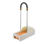 Baoblaze Macchina Copricopriscarpe Dispenser di Pellicole Scarpe Senza Bisogno di Piegarsi Base Resistente in Vano Rotolo Frontale Manico Antiscivolo Adatto a, Bianco, Bianco Classico