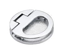 Baoblaze Maniglia a incasso ad anello, rotonda, 44 mm, facile da installare, versatile per cassetti, armadietti tatami scorrevoli, Argento Lucido