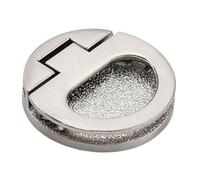 Baoblaze Maniglia a incasso ad anello, rotonda, 44 mm, facile da installare, versatile per cassetti, armadietti tatami scorrevoli, Argento Spazzolato