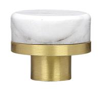 Baoblaze Maniglia per cassetto in marmo ottone, maniglia per mobiletto del vino, ferramenta per mobili, pomello per armadio, pomello per cassettiera, armadio, Bianco