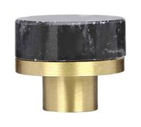 Baoblaze Maniglia per cassetto in marmo ottone, maniglia per mobiletto del vino, ferramenta per mobili, pomello per armadio, pomello per cassettiera, armadio, Nero