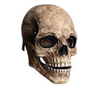 Baoblaze Maschera a Teschio, Maschera Integrale con Bocca Mobile, Maschera per La Testa per Costume Cosplay per Adulti, Leggermente giallo, 22 cm x 30 cm x 23 cm