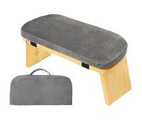 Baoblaze Meditation Seat da Meditazione Banco Ginocchiera Sgabello Posturale Seduta a Terra in Bambù con Cuscino Ergonomico Comoda per Respiro Preghiera, Grigio, 30 Con Borsa