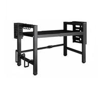 Baoblaze Mensola Microonde Scaffale Cucina Ripiano Organizer Supporto Regolazione da 40 a 64 Cm per Diverse Disposizioni Del Bancale con Ganci per Mestoli, Nero
