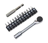 Baoblaze Mini cacciavite a cricchetto, chiave a cricchetto, profilo basso, compatto, tozzo, uso domestico per, doppia testa, Style a