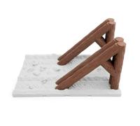 Baoblaze Mini Pista per Veicoli Miniature Pista Tracciato Modulo Ostacoli Crawler Terreno Accessorio RC in PETG con Texture Stampata E Fori di Fissaggio Adatto, Wooden Ramp