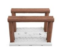 Baoblaze Mini Pista per Veicoli Miniature Pista Tracciato Modulo Ostacoli Crawler Terreno Accessorio RC in PETG con Texture Stampata E Fori di Fissaggio Adatto, Wooden Racetrack A