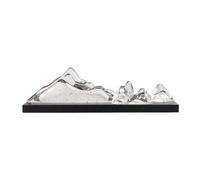 Baoblaze Mini Scultura di Montagna Moderno | Trasparente, Paesaggio di Montagna in Resina, Dorato, Soprammobile a Forma, per Ingresso, Ornamento