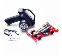 Baoblaze Mini Veicolo Radiocomandato Auto RC Macchinina Modellino Miniatura Elettrico in Plastica con Motore 130 Rapporto 4.0 1 Controller Impugnatura 2 Canali, Rosso, 1 32