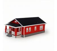 Baoblaze Miniatura Architettonica Casa Modello Edificio Plastico Diorama Maquette in 1 64 con Portico Gradini Dettagli Architettonici Adatta per Collezionismo, Modello B