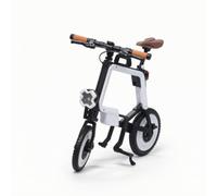 Baoblaze Miniatura Bicicletta Modello Bicicletta Pieghevole Scultura Ciclo Collezione con Supporto per Esposizione in PVC E Struttura Ripiegabile Adatta a, Bianco
