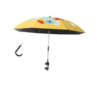 Baoblaze Morsetto ombrello sulla spiaggia su ombrello a 360 gradi con passeggino regolabile Pramma per bambini ombrello per, Giallo