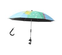 Baoblaze Morsetto ombrello sulla spiaggia su ombrello a 360 gradi con passeggino regolabile Pramma per bambini ombrello per, Coccodrillo Blu
