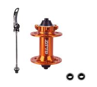 Baoblaze Mozzo Bici Mozzo Bicicletta Mozzo Anteriore Mozzo Ruota con Cuscinetti Riduce Attrito Corpo in Lega di Alluminio per Spaziatura 100 Cm Compatibile con, Arancione, 28 Fori