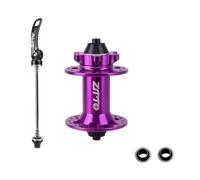 Baoblaze Mozzo Bici Mozzo Bicicletta Mozzo Anteriore Mozzo Ruota con Cuscinetti Riduce Attrito Corpo in Lega di Alluminio per Spaziatura 100 Cm Compatibile con, Viola, 28 Fori