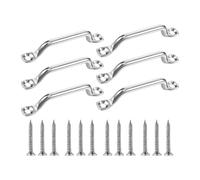 Baoblaze Occhielli per Kayak, Punto di Ancoraggio, Accessori per Il Fissaggio, Sostituzione Diretta Antiscivolo con Viti, Maniglia per Kayak in Acciaio, 6 Pezzi