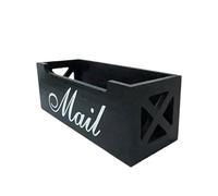 Baoblaze Organizzatore, porta, organizer da scrivania, cassetta le da tavolo, portalettere rustico, decorazione per la casa, cestino per, Nero