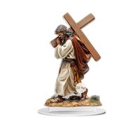 Baoblaze Ornamento di Gesù Decorativa Insegna Religiosa Centrotavola Pasquale in Acrilico Piatto con Base Stabile Adatto per Decorazione Domestica, Style C