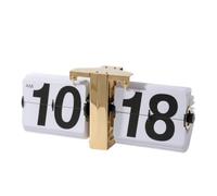 Baoblaze Orologio Automatico a Pagine con Movimento Meccanico E Display Digitale a Ribalta per Scrivania con Struttura in Acciaio Inox Adatto per Ufficio Domestico E Libreria, Grigio Opaco
