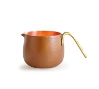 Baoblaze Outdoor Coffee Brewer Caraffa Caffè Rame Brocca Latte Bollitore Rame Martellato Bocca 7.5cm Pulizia Semplice Base Stabile Adatta Viaggio Campeggio Tavola, Rame Originale Tostato