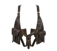 Baoblaze Outdoor Shoulder Pack Borsa a Tracolla Borsa a Spalla Borsa Sottobraccio in Pelle con Cuciture Struttura Rigida Tasche Multiple E Chiusure a