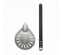 Baoblaze Paletta per Pizza Paletta Pala Spatola Alz Pizza in Alluminio Antiscivolo con Testa Perforata per Eliminare Farina in Eccesso Presa Sicura E Leggera, Argento, 12 Pollici