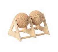 Baoblaze Palla tiragraffi in sisal per Gatti, Giocattolo interattivo per Esercizi, tiragraffi in Legno per Gattini, Esercizi di graffiatura in casa