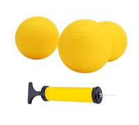 Baoblaze Palloni di Ricambio con Pompa, palloni da Gioco Roundnet agonistico Mini Volley, Giallo, 3.5 inch 3pcs
