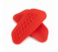 Baoblaze Parastinchi in Silicone Parastinco Calcio Protezione Tibia Inserto Elastico Superficie a Nido D Ape per Ripartire Pressione Peso Contenuto Stabilità, Array, Rosso