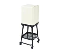 Baoblaze Pattumiera con Ruote, Secchio per Carta Straccia, Cestino Multifunzionale con Piede Alto E Rimovibile, Cestino per Rifiuti, per Mobiletto Del Bagno, C, Nero