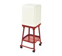 Baoblaze Pattumiera con Ruote, Secchio per Carta Straccia, Cestino Multifunzionale con Piede Alto E Rimovibile, Cestino per Rifiuti, per Mobiletto Del Bagno, C, Rosso