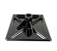 Baoblaze Piastra Compattatrice Pesante per Terreno in Acciaio con Supporto da 25 Mm E Rinforzi Inferiori per Comprimere Sabbia Adatta per Escavatori E Preparazione del Suolo, 200x200mm